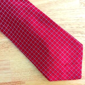 Red Checkered Men's Tie